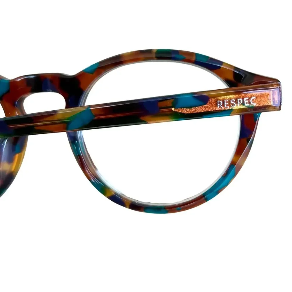 RESPEC Newark Round Eyeglasses Turquoise Tortoise Unisex Acetate Frame RES 22-01